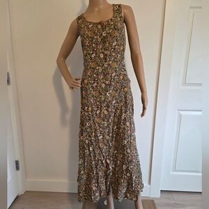 April Cornell Green Floral Maxi Dress